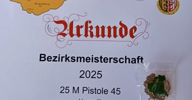 Bezirksmeisterschaften 2025: Peter Lindner holt Silber für die SG 1519 Waldsassen
